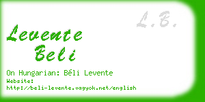 levente beli business card